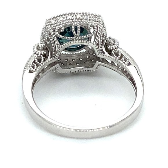 Certified Blue Sapphire 2.05ct Diamonds Platinum R - Picture 5 of 8